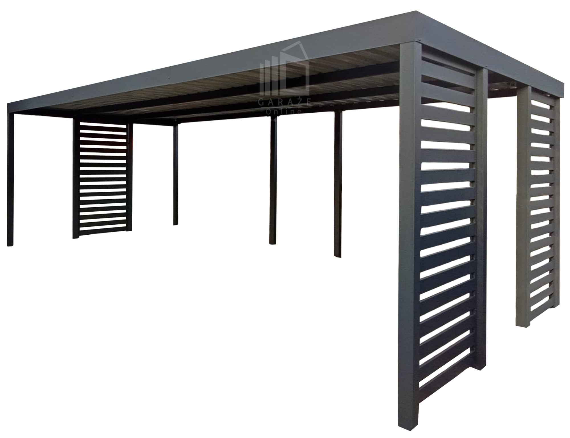 Carport PREMIUM - Wiata samochodowa 7x3 dodatkowa zabudowa ID1158 Toruń - zdjęcie 1