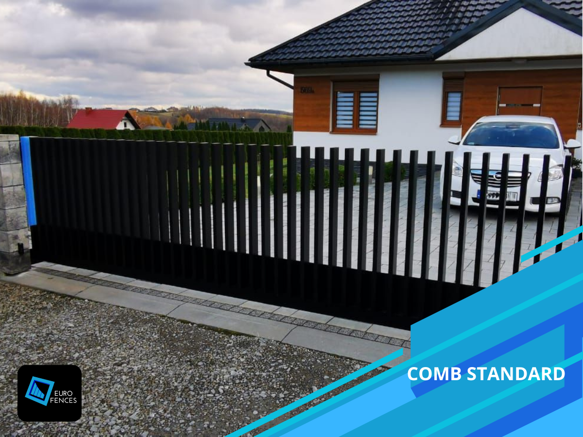 Ogrodzenie aluminiowe, Brama przesuwna / dwuskrzydłowa, Euro Fences Gorlice - zdjęcie 3