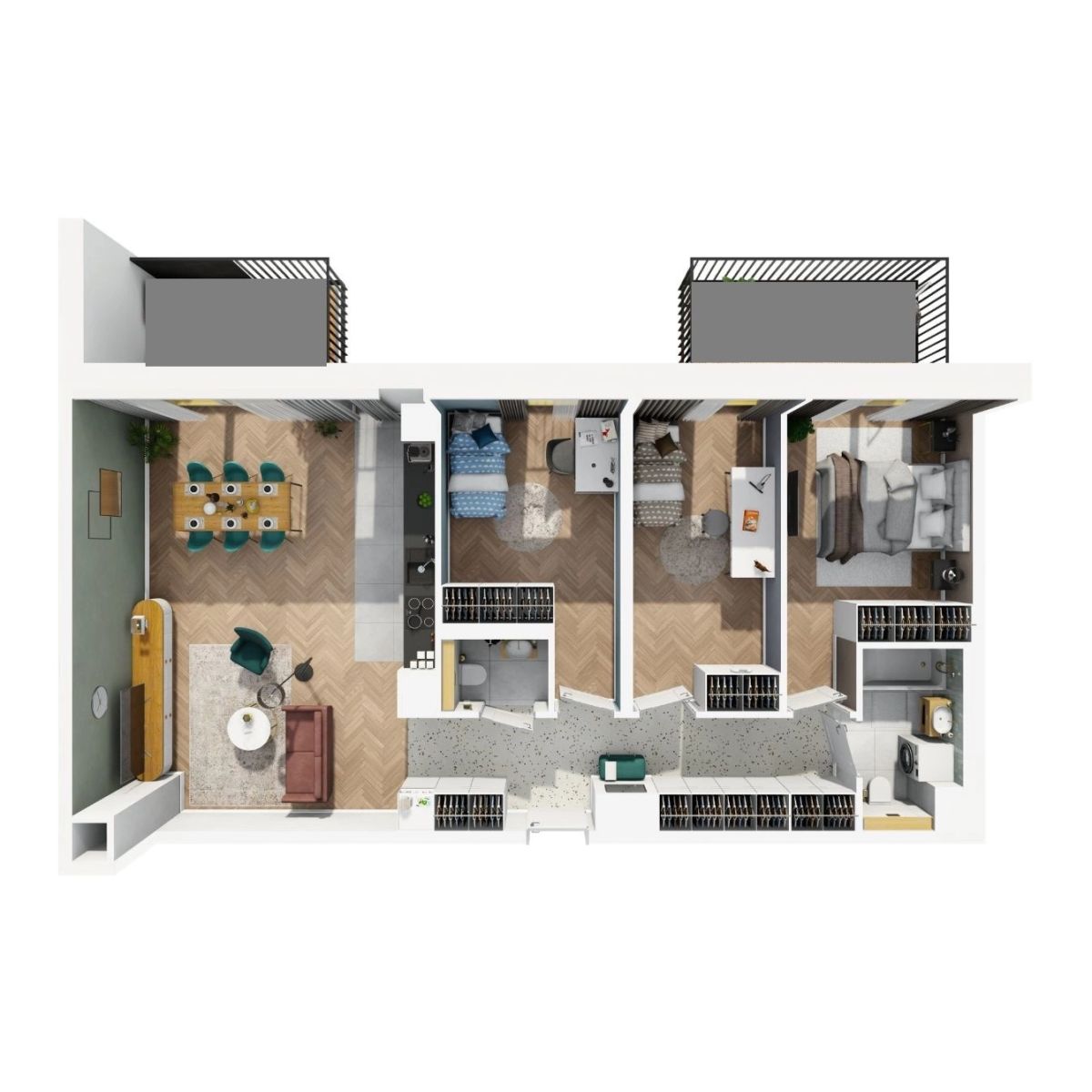 Sprzedam duże czteropokojowe mieszkanie. 0% prow. Wilda - zdjęcie 1