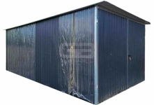 Garaż blaszany 3×5 m II gatunek na budowę wolnostojący brama GB116