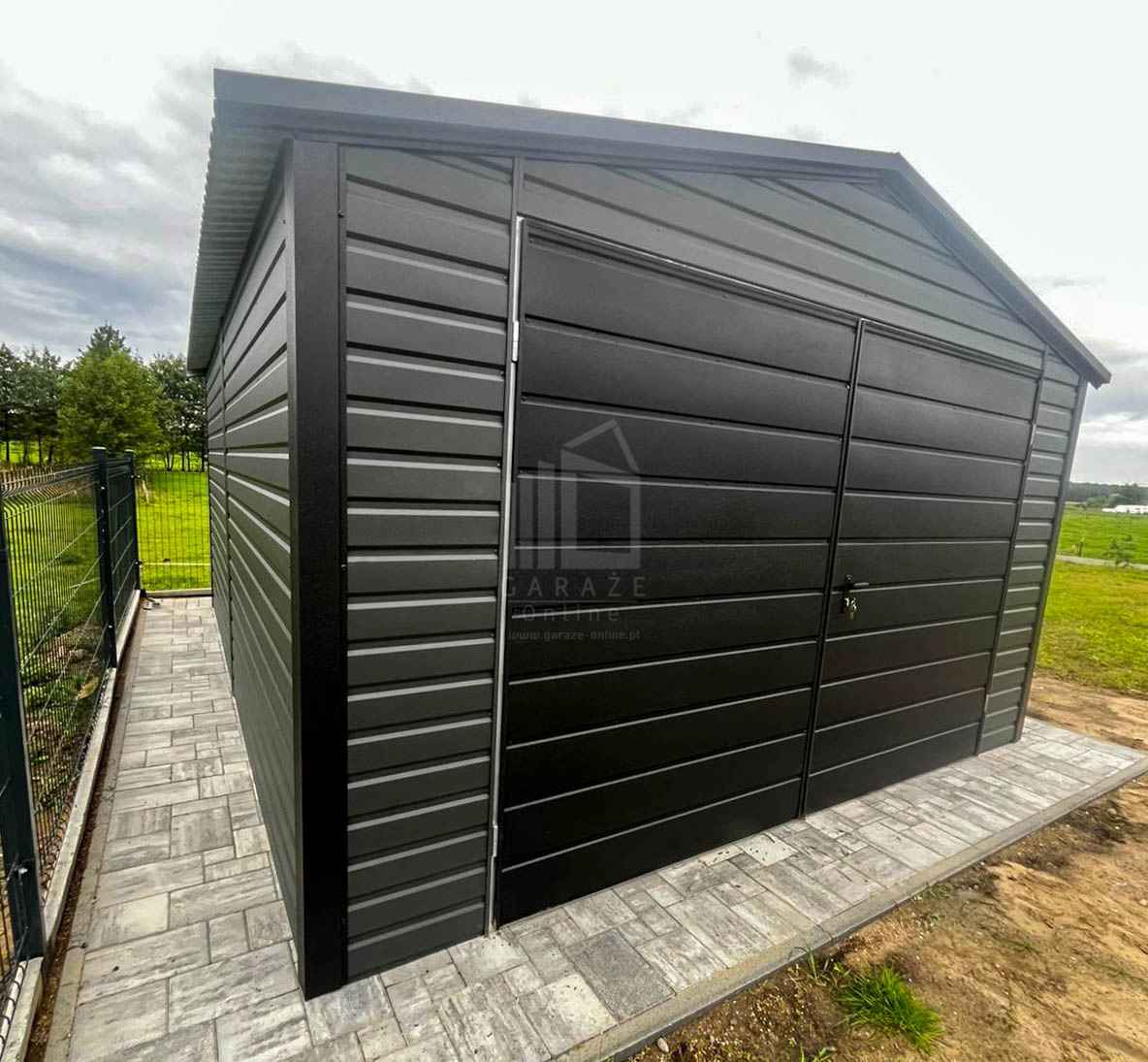 Garaż blaszany 4x5m - brama dwuskrzydłowa - okno  dach  ID1118 Brzesko - zdjęcie 4