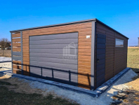 Garaż blaszany 4,5x6m + wiata 1m Brama drzwi okno  rynny dach  ID980 Sanok - zdjęcie 3