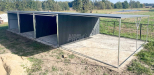 Garaż blaszany 9x6 + wiata 3x6 3x Brama uchylna spad w tył  GP226 Konin - zdjęcie 6