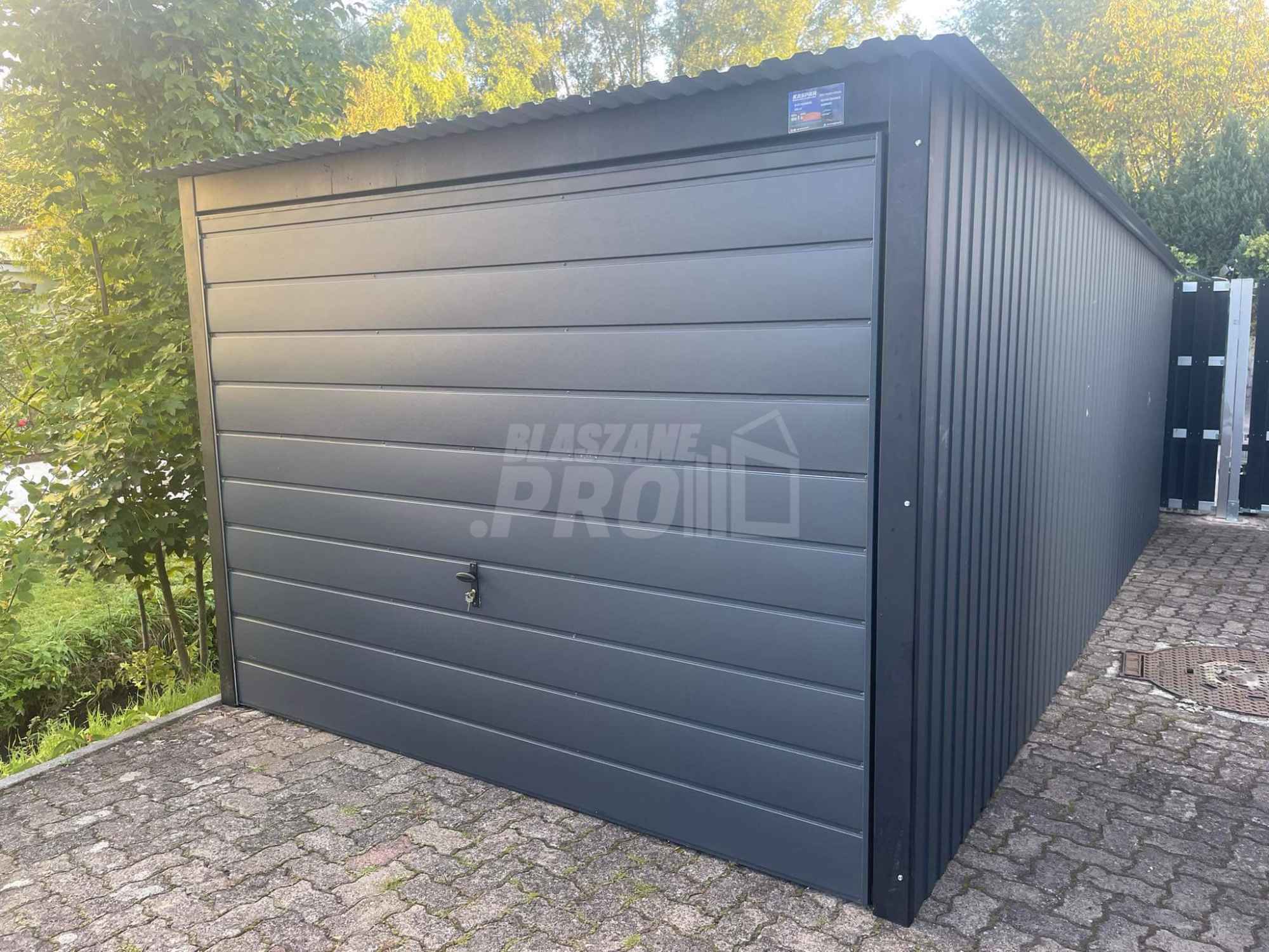 Garaż blaszany 3x7 brama uchylna - okno PCV  Dach spad w tył GP241 Gdynia - zdjęcie 5