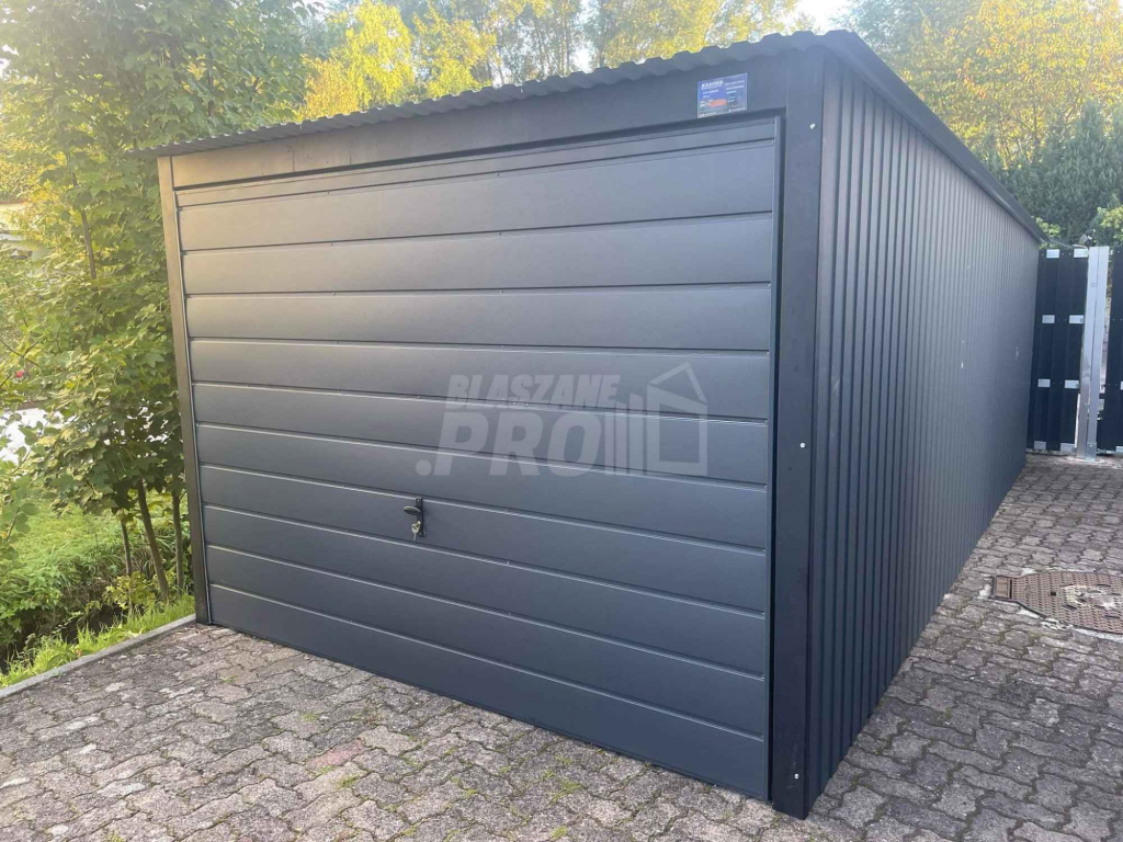 Garaż blaszany 3x7 brama uchylna - okno PCV  Dach spad w tył GP241 Gdynia - zdjęcie 5