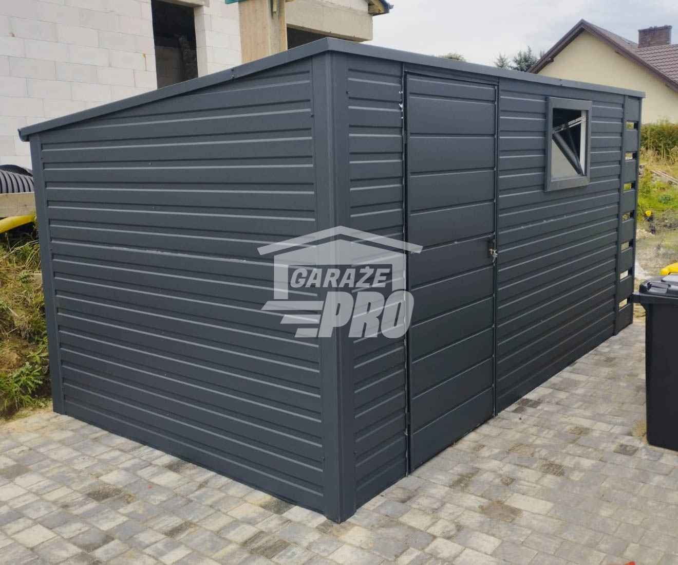 Domek ogrodowy - schowek 4x2 + wiata 0,5m drzwi Dach spad w tył GP232 Słupsk - zdjęcie 3