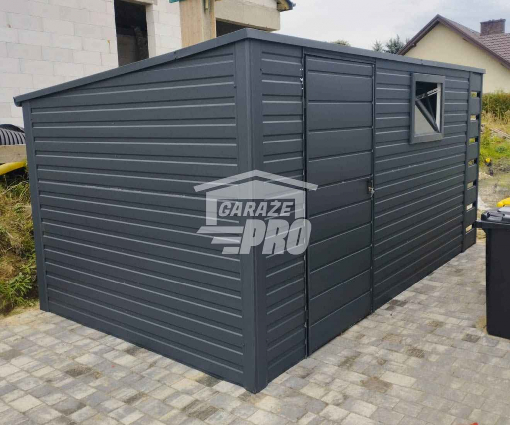 Domek ogrodowy - schowek 4x2 + wiata 0,5m drzwi Dach spad w tył GP232 Słupsk - zdjęcie 3