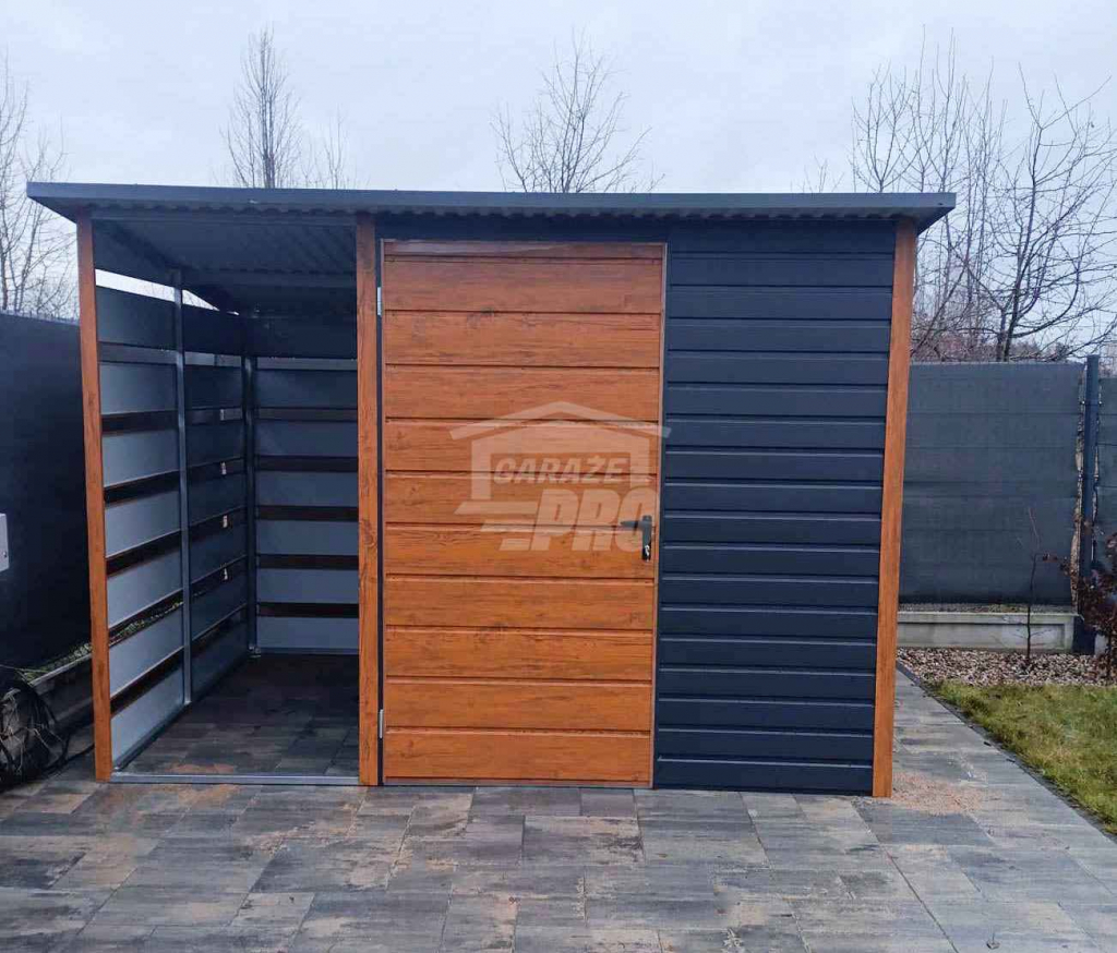 Schowek - domek ogrodowy 2x2m + wiata 1m - Drzwi - okno  dach  GP516 Otwock - zdjęcie 6