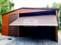 Garaż Blaszany 5x5 Brama uchylna drewnopodobny dach dwuspadowy BL141 Mrągowo - zdjęcie 5