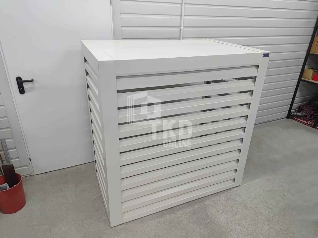 Osłona klimatyzatora – pompy ciepła 120x40x140 cm biały TKD448 Otwock Mały - zdjęcie 4