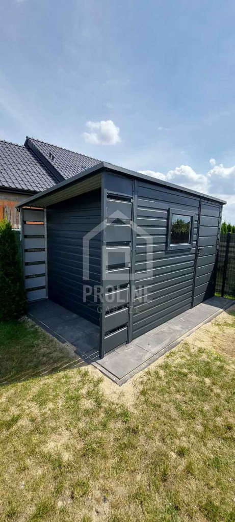 Schowek domek ogrodowy 2,5x2,5m +wiata 0,5m drzwi okno spad tył PLG147 Gorzów Wielkopolski - zdjęcie 3