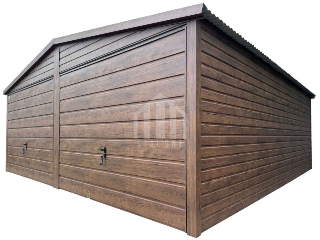 Garaż blaszany 6x5m - 2x brama uchylna - okno SO130 Chodzież - zdjęcie 1