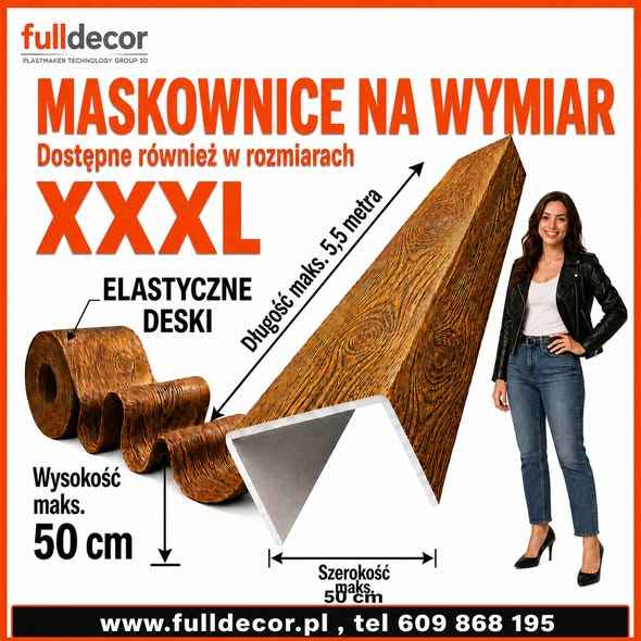 Imitacja drewna na wymiar - Belki rustykalne, Maskownica styropianowa Bemowo - zdjęcie 1