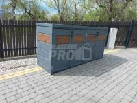 Zabudowa koszy na śmieci wiata śmietnikowa 275x80x120 cm 4x240L GP337 Bełchatów - zdjęcie 4