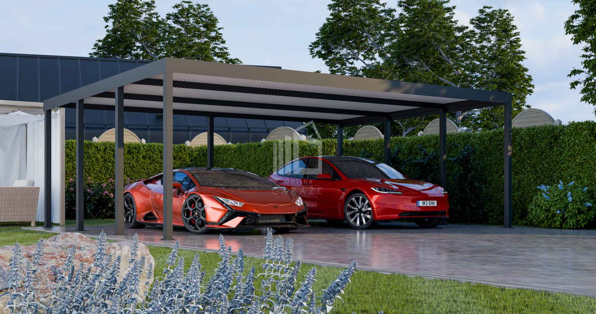 CarPort PREMIUM - wiata samochodowa 7x5 - antracyt ID1027 Częstochowa - zdjęcie 6