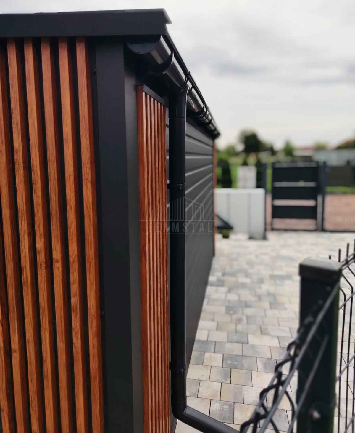 Schowek domek ogrodowy 5x4m drzwi okno dekor z lameli rynna TS1186 Legnica - zdjęcie 3