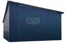 Garaż blaszany 4x5m - wolnostojący - brama dwuskrzydłowa  GB164