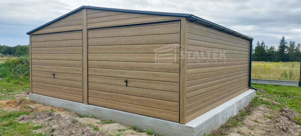 Garaż blaszany 6x5,8m 2x brama uchylna drzwi okno rynny dach  ST137 Jastrzębie-Zdrój - zdjęcie 6