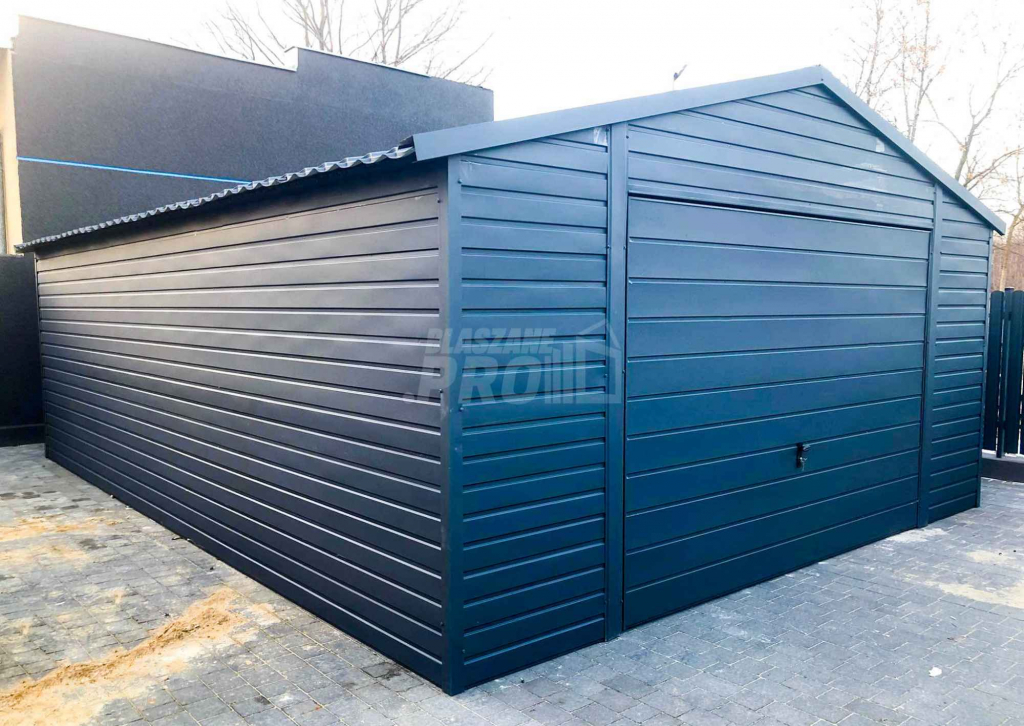 Garaż blaszany 5x7 Brama  Antracyt  Dach dwuspadowy GP103 Drawsko Pomorskie - zdjęcie 3