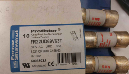 fr22ud69v63t  Protistor URD 63A    Fuse  Ferraz Shawmut Dąbrowa Górnicza - zdjęcie 1