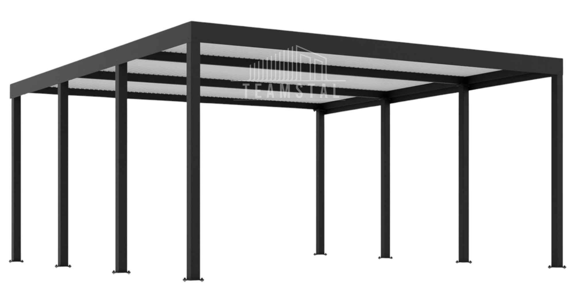 CarPort PREMIUM - Wiata samochodowa 5x5 Antracyt - TS1042 Lidzbark Warmiński - zdjęcie 1