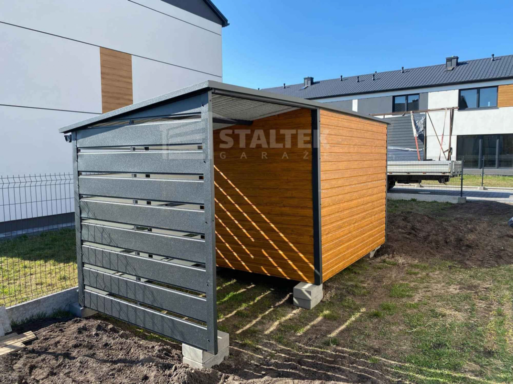 Schowek - Domek Ogrodowy 3x2m + wiata 3m -  Drzwi   dach ST129 Grudziądz - zdjęcie 2