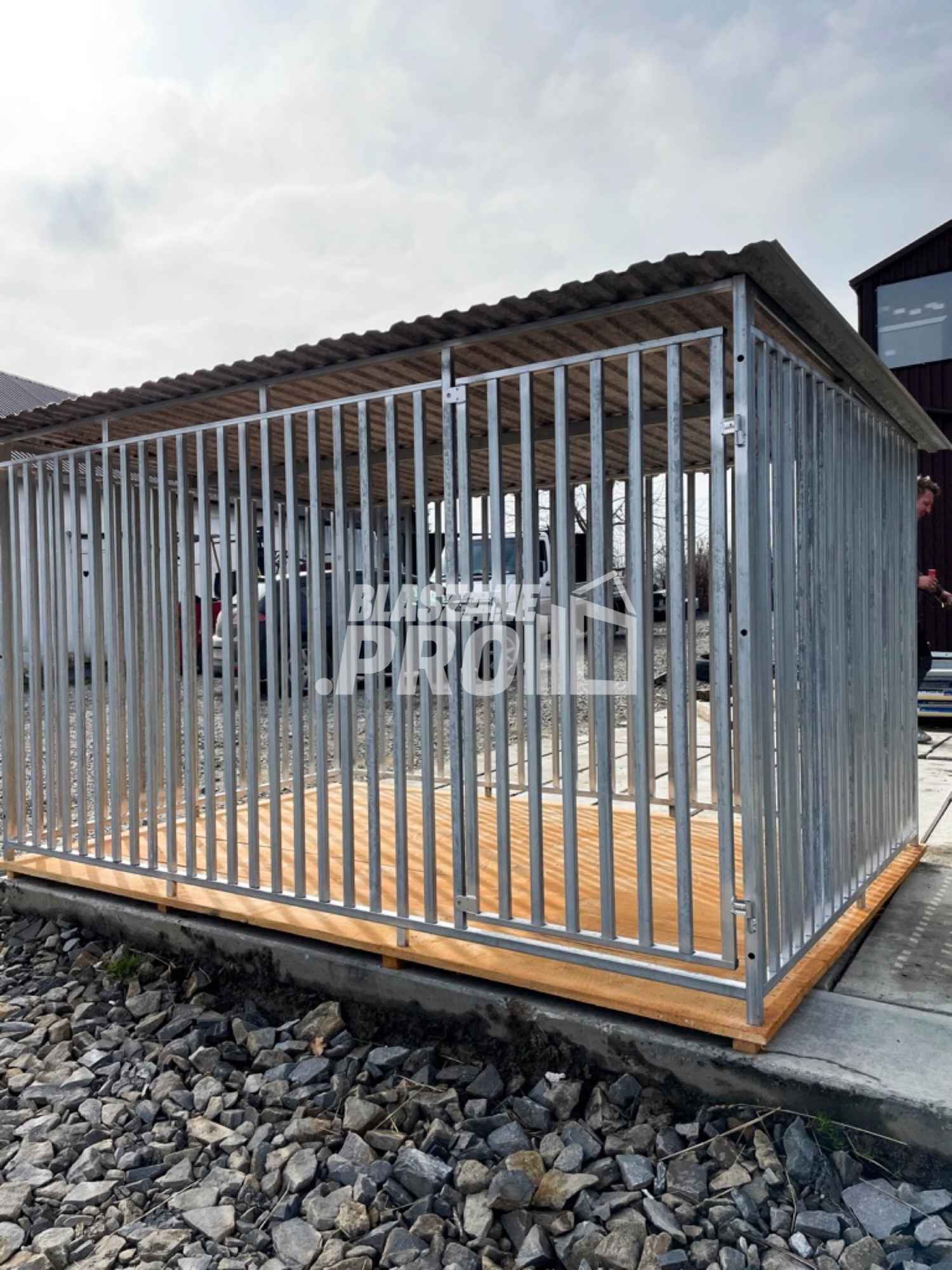 Kojec dla Psa 3x2m  z profili zamkniętych + Podłoga drewniana GP272 Łuków - zdjęcie 10