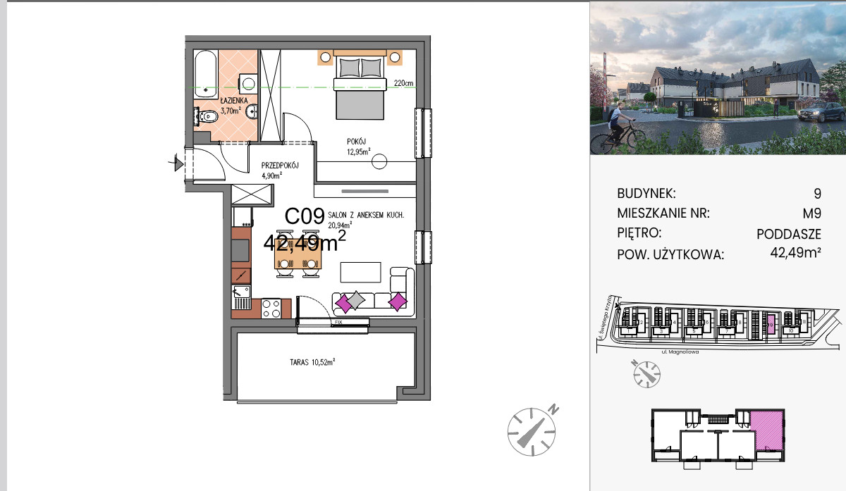 REZERWACJA/Piękne mieszkanie z balkonem, miejsce postojowe i komórka Siechnice - zdjęcie 10