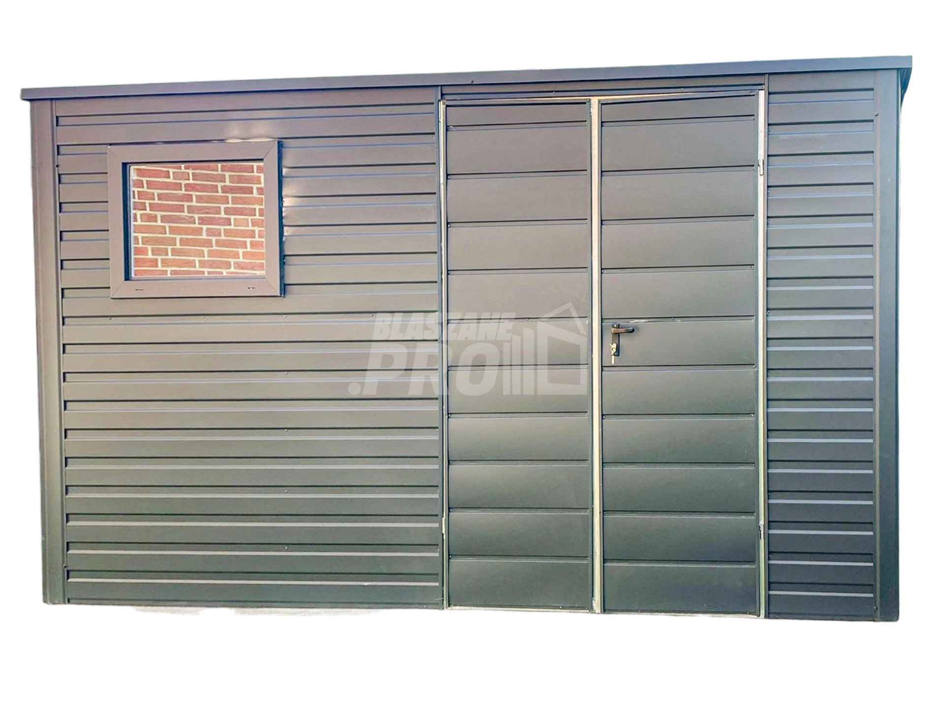 Schowek - Domek Ogrodowy 4,5x4m Brama Dwuskrzydłowa - 2x Okno GP384 Pabianice - zdjęcie 1