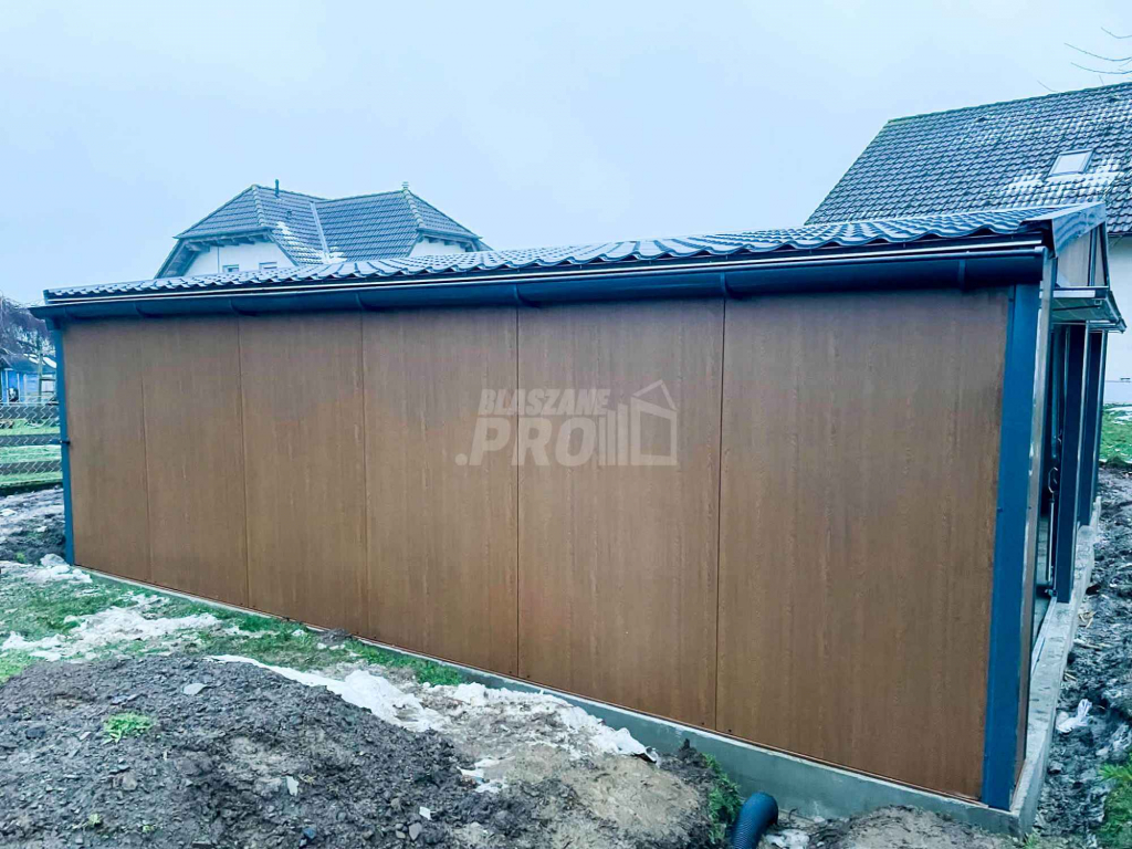 Garaż Ocieplany - Płyta Warstwowa  9x6  Blachodachówkadach GP260 Cieszyn - zdjęcie 5