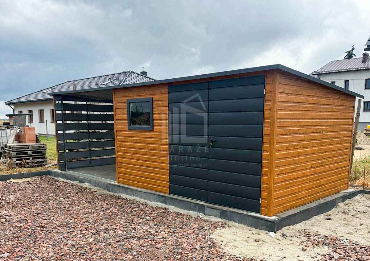 Schowek - domek ogrodowy 3,8x2,5m - wiata 3m - drzwi okno dach ID1050 Koszalin - zdjęcie 3