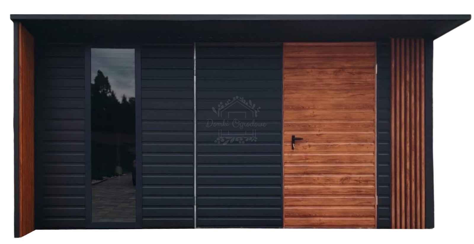 Schowek - domek ogrodowy 4x4 - antracyt - dekor z lameli ID1107 Włocławek - zdjęcie 1