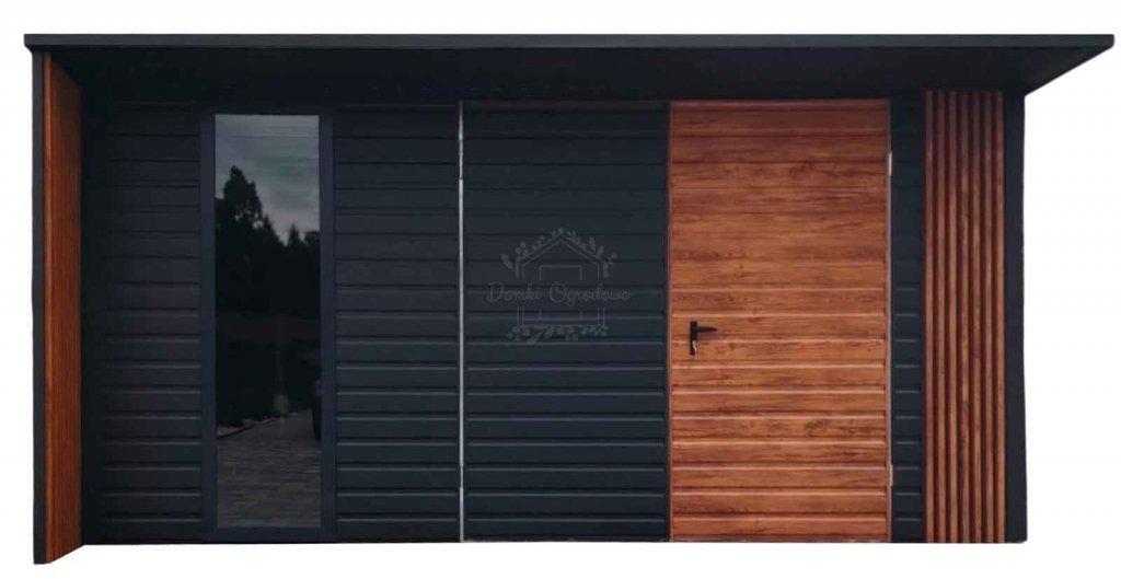 Schowek - domek ogrodowy 4x4 - antracyt - dekor z lameli ID1107 Włocławek - zdjęcie 1