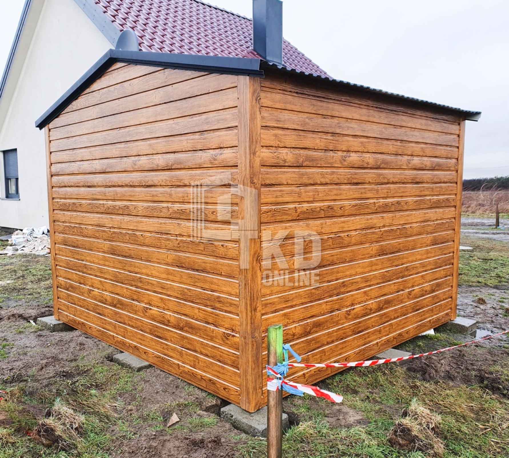 Domek Ogrodowy - Schowek 3x3  drewnopodobny - dach dwuspadowy TKD155 Kłodzko - zdjęcie 4