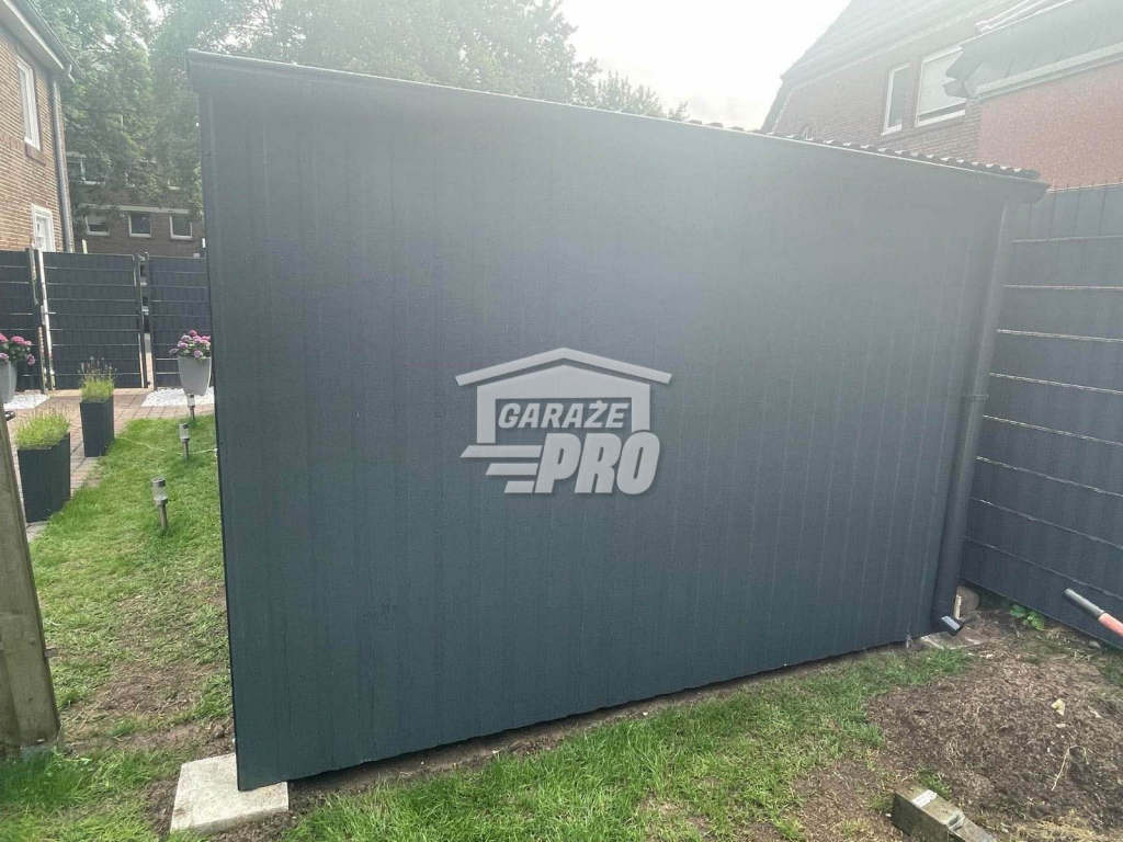 Garaż blaszany 3x8 brama uchylna +drzwi Dach spad w tył GP107 Stare Miasto - zdjęcie 4