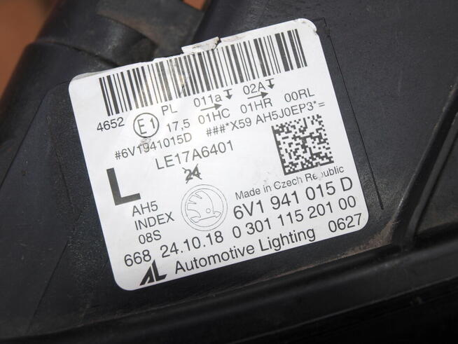 Skoda Fabia 3 lampa lewa przód (zwykła + Led) 2018 - 2022r Kalisz - zdjęcie 12