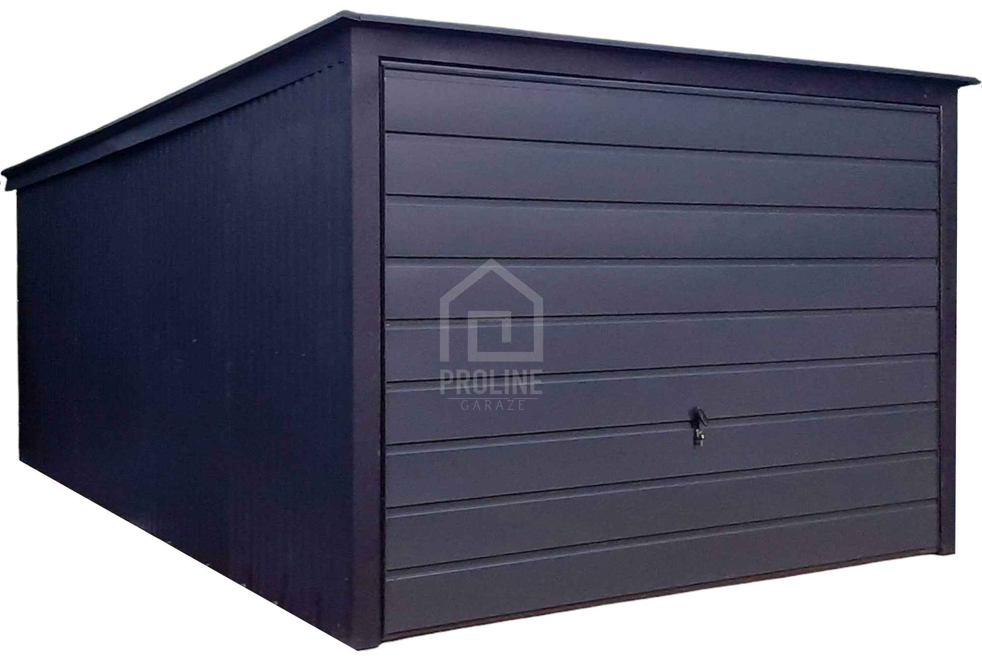 Garaż blaszany 3x5 - Brama uchylna - antracyt - dach spad w tył PLG123 Kielce - zdjęcie 1