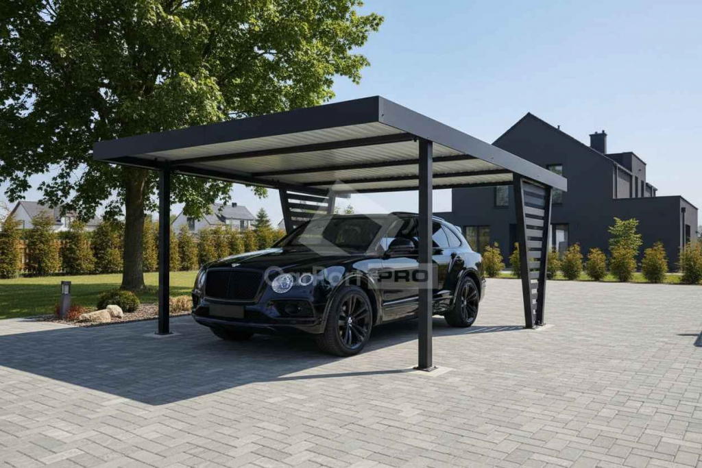 Carport V PREMIUM 4,5x5m Wypełnienie panelami Wiata samochodowa CP151 Przasnysz - zdjęcie 3
