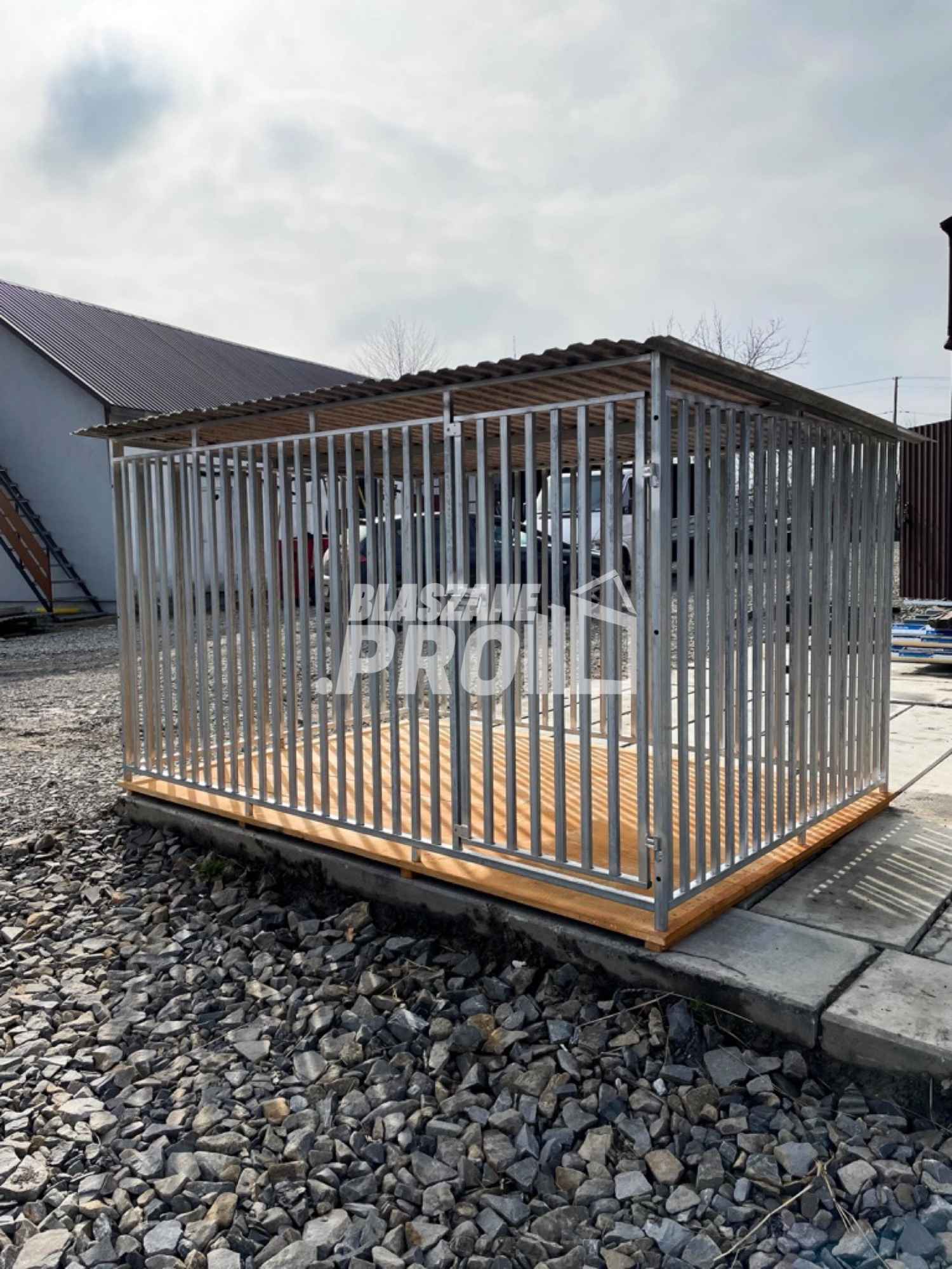 Kojec dla Psa 3x2m  z profili zamkniętych + Podłoga drewniana GP272 Łuków - zdjęcie 5