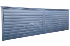 Garaż Blaszany 6x6m - 2x Brama uchylna - drzwi - 2x okno - rynny GP421