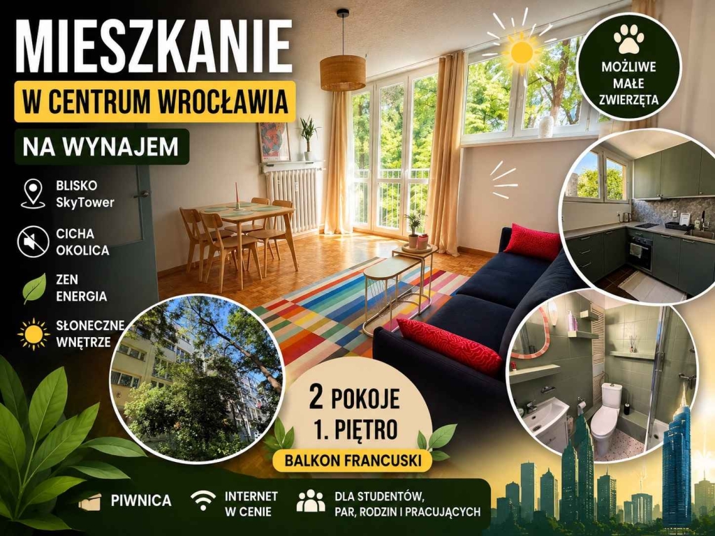 2pok, 50met, Okolice Zielińskiego ROZKŁAD/PIWNICA (Wrocław) Krzyki - zdjęcie 1