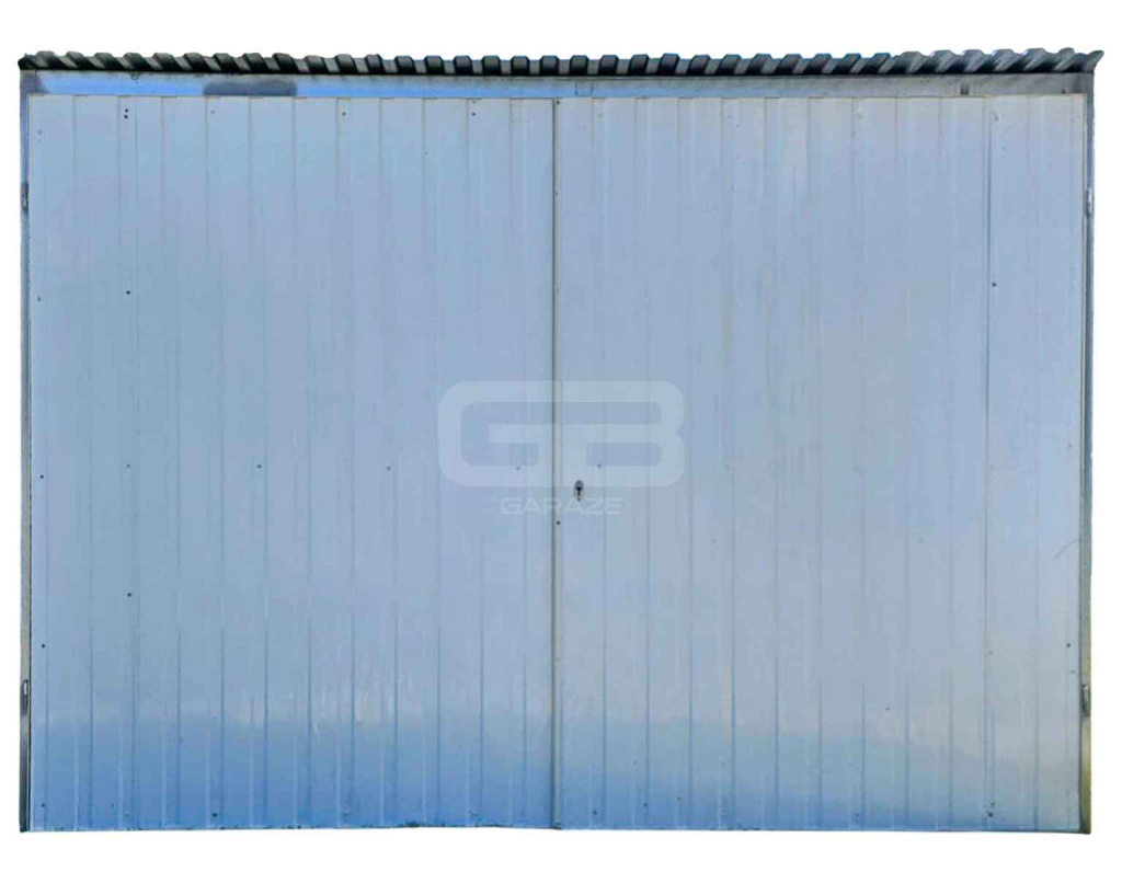 Garaż blaszany 3x5 wolnostojący  - brama dwuskrzdłowa - biały GB143 Szczecinek - zdjęcie 1