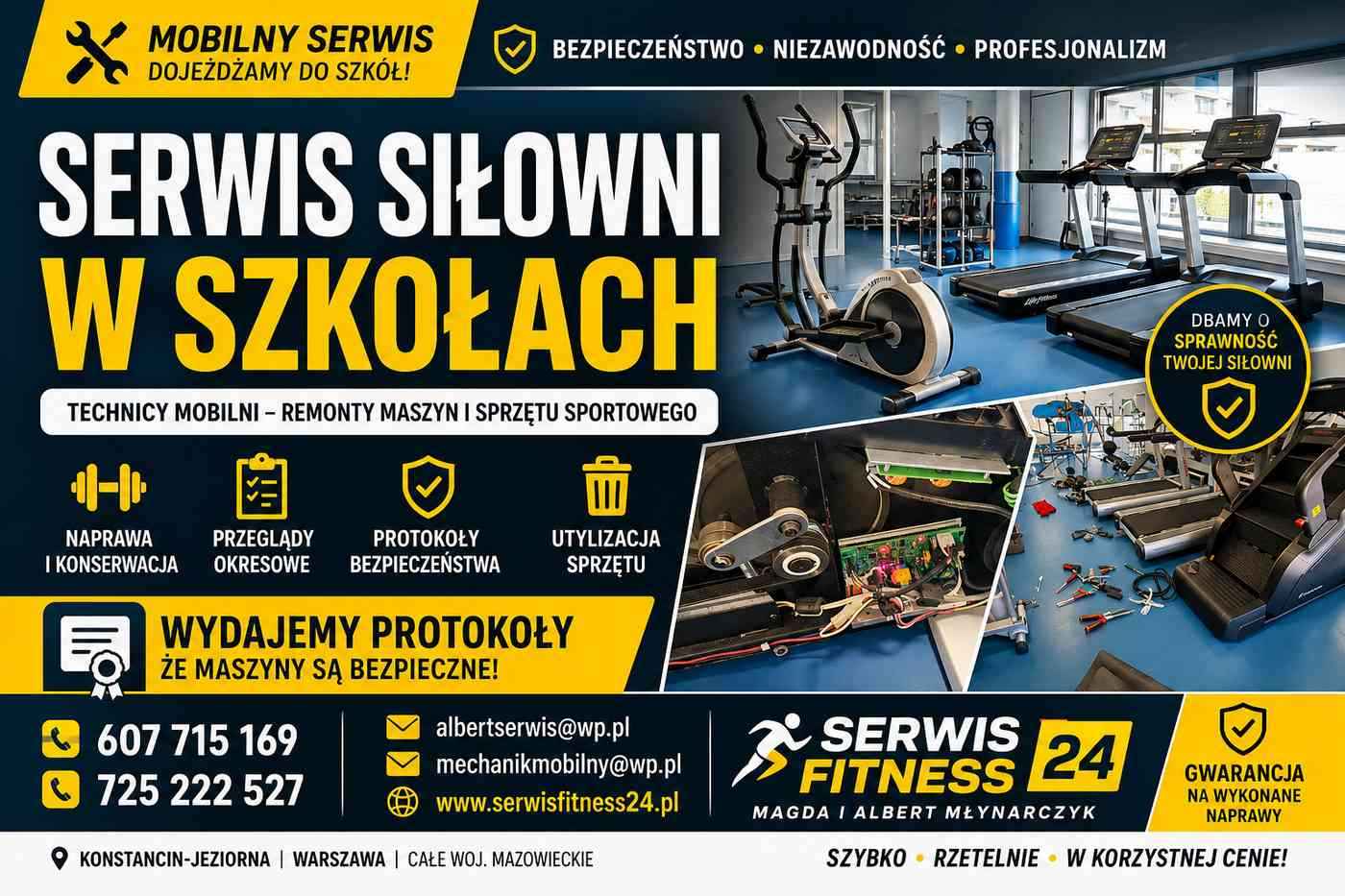Serwis siłowni w szkołach - Technicy Mobilni Konstancin-Jeziorna - zdjęcie 1
