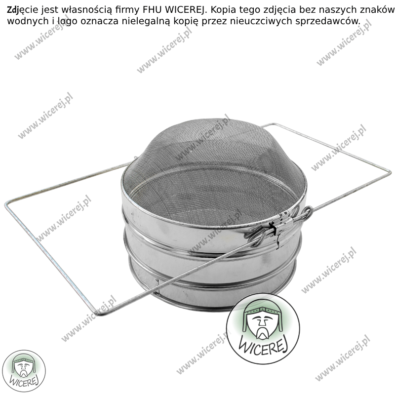 Sito do miodu podwójne wypukłe śr. 20cm filtr do miodu cedzak cedzidło Jaśliska - zdjęcie 9