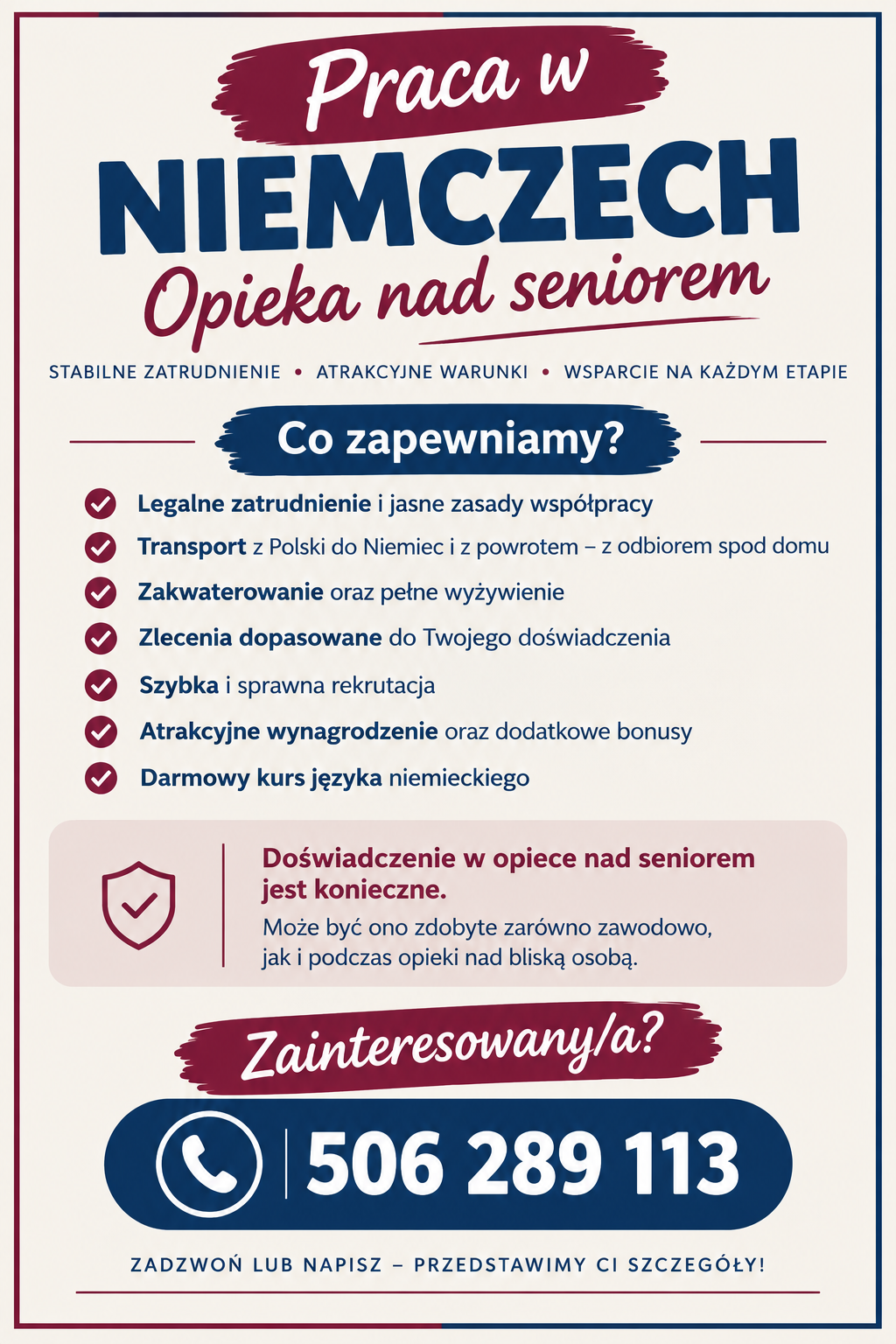 Zlecenia dla opiekunów seniorów – Niemcy Chmielno - zdjęcie 1
