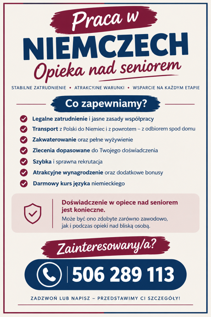 Zlecenia dla opiekunów seniorów – Niemcy Chmielno - zdjęcie 1
