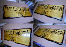 wypalanie na drewnie szyld drewniany reklama w drewnie baner logo Roczyny - zdjęcie 5