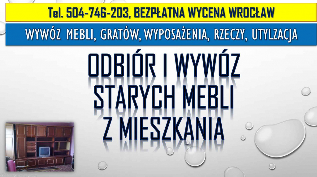 Usuwanie mebli z mieszkania, cena, tel. 504-746-203, Wrocław, demontaż Psie Pole - zdjęcie 3