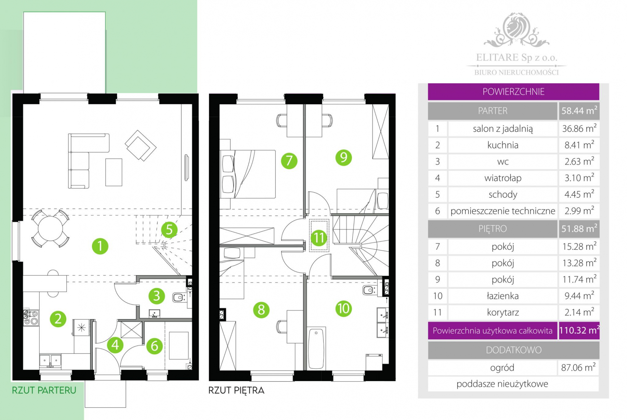Mieszkanie jak DOM o pow. 110,32 z pompą ciepła, z ogrodem, Lisowice Lisowice - zdjęcie 4