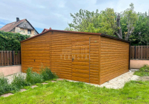 Garaż blaszany 6,2x6m brama uchylna drzwi rynna dach TS1117 Podgórze - zdjęcie 2